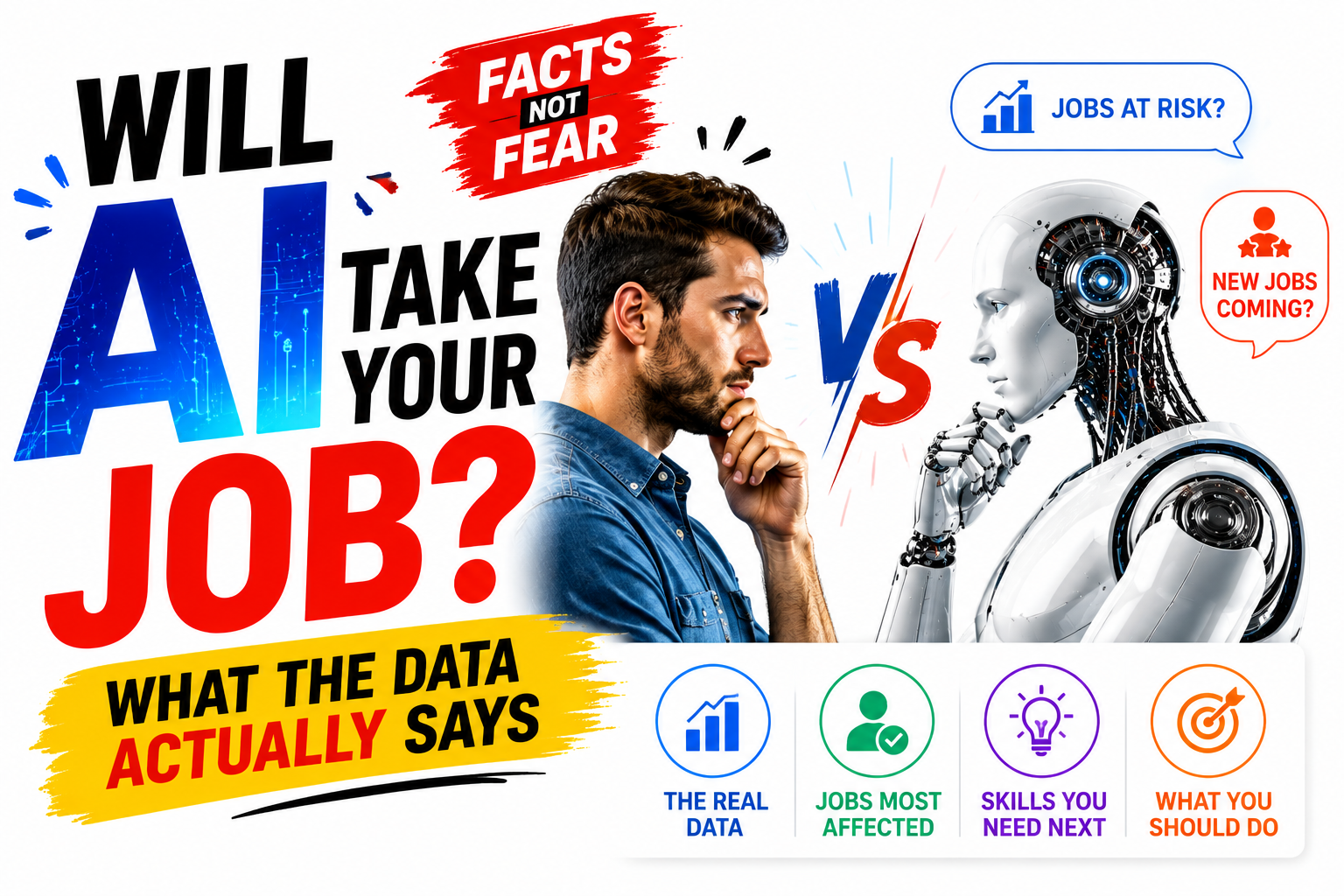 AI and future of work with human employee and artificial intelligence
